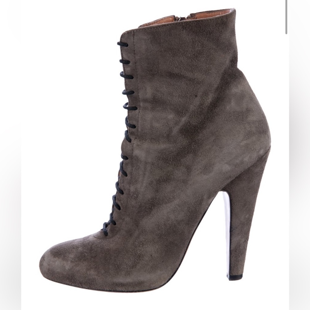 Alaia Suede Lace-Up Boots